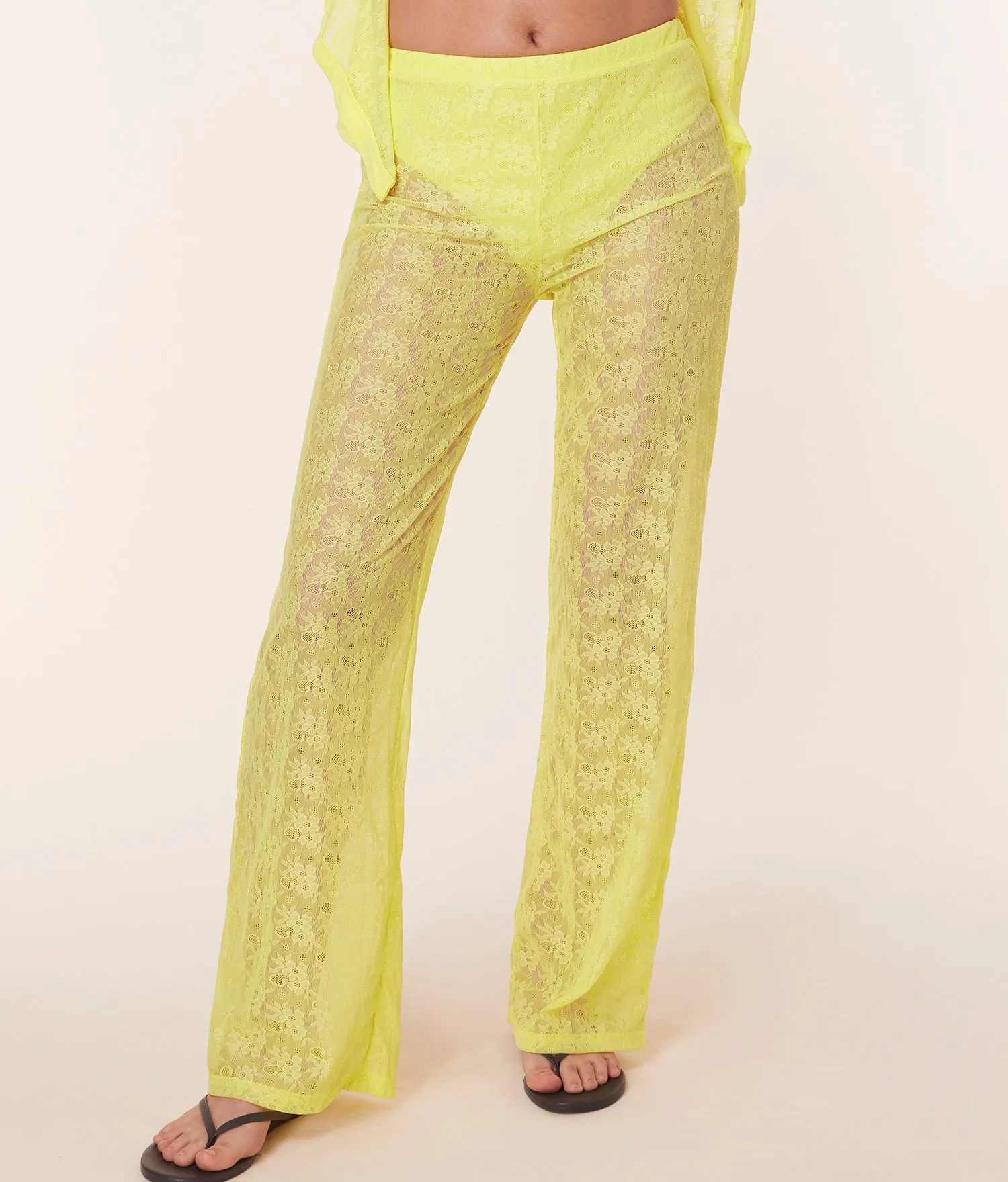 The Suva Pant - Floral Lace - Limeade sold by Andie product image thumbnail 4