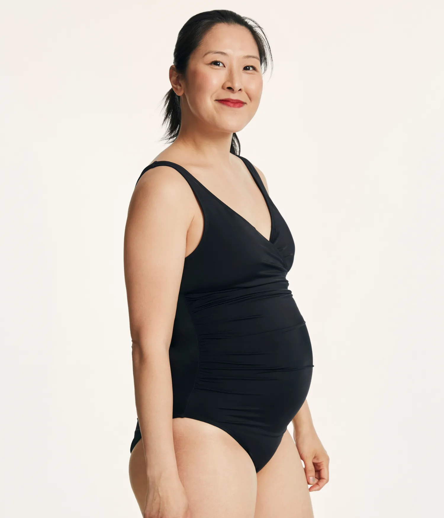 The Cala Maternity One Piece - Eco Nylon - Black - Classic sold by Andie product image thumbnail 4