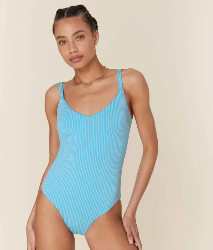 The Marco One Piece - Gold Stripe - Splash - Classic sold by Andie