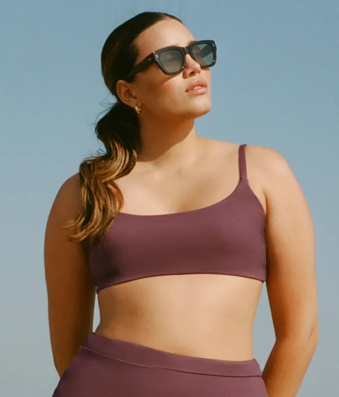 The Maui Top - Eco Nylon - Cacao sold by Andie