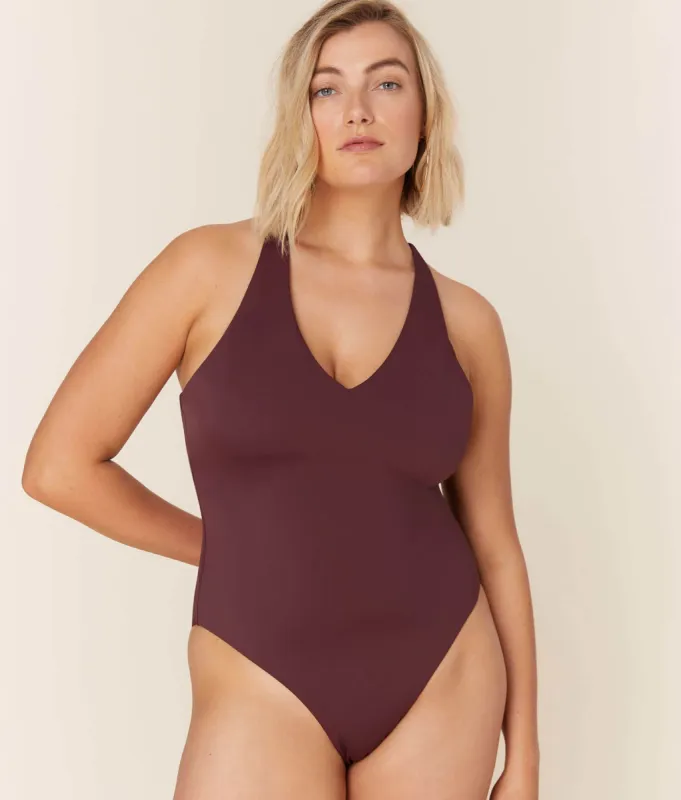 The Barbados One Piece - Eco Nylon - Cacao - Classic sold by Andie