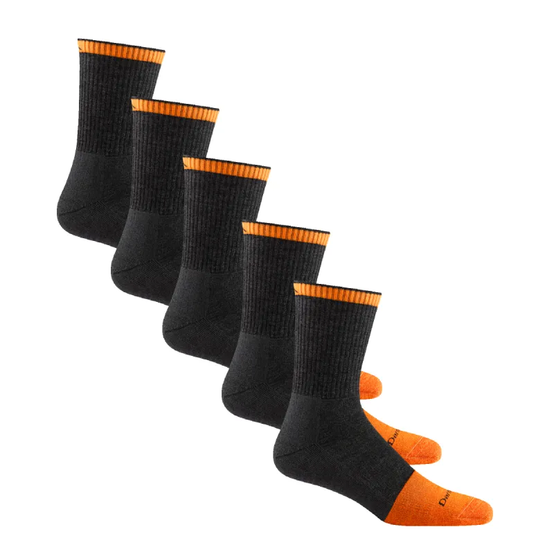 Men's Steely Micro Crew Sock 5-Pack sold by Darn Tough Vermont