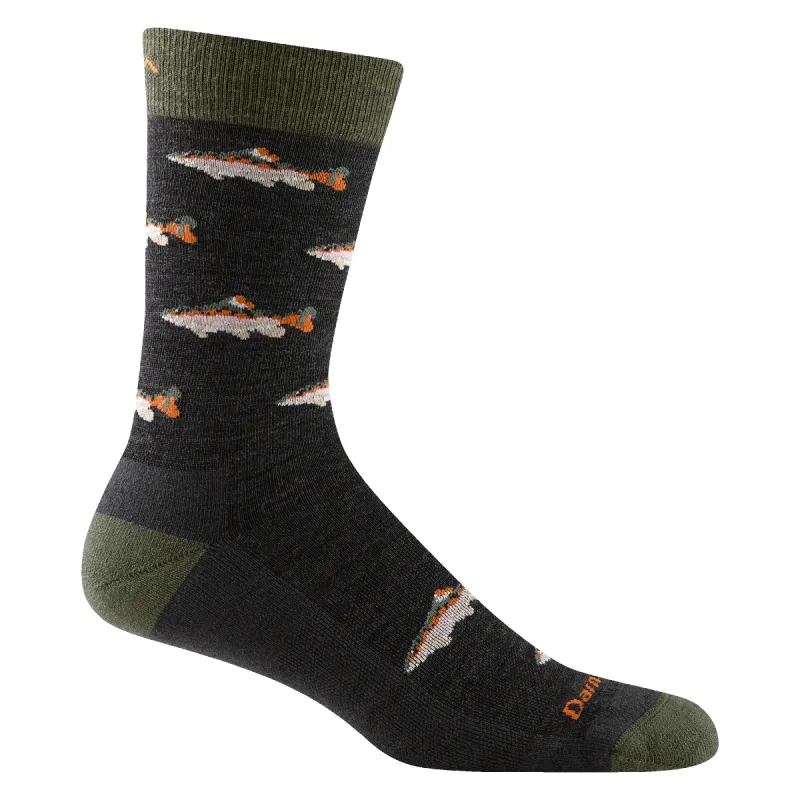 Men's Spey Fly Crew  Lightweight Lifestyle Sock made by Darn Tough Vermont