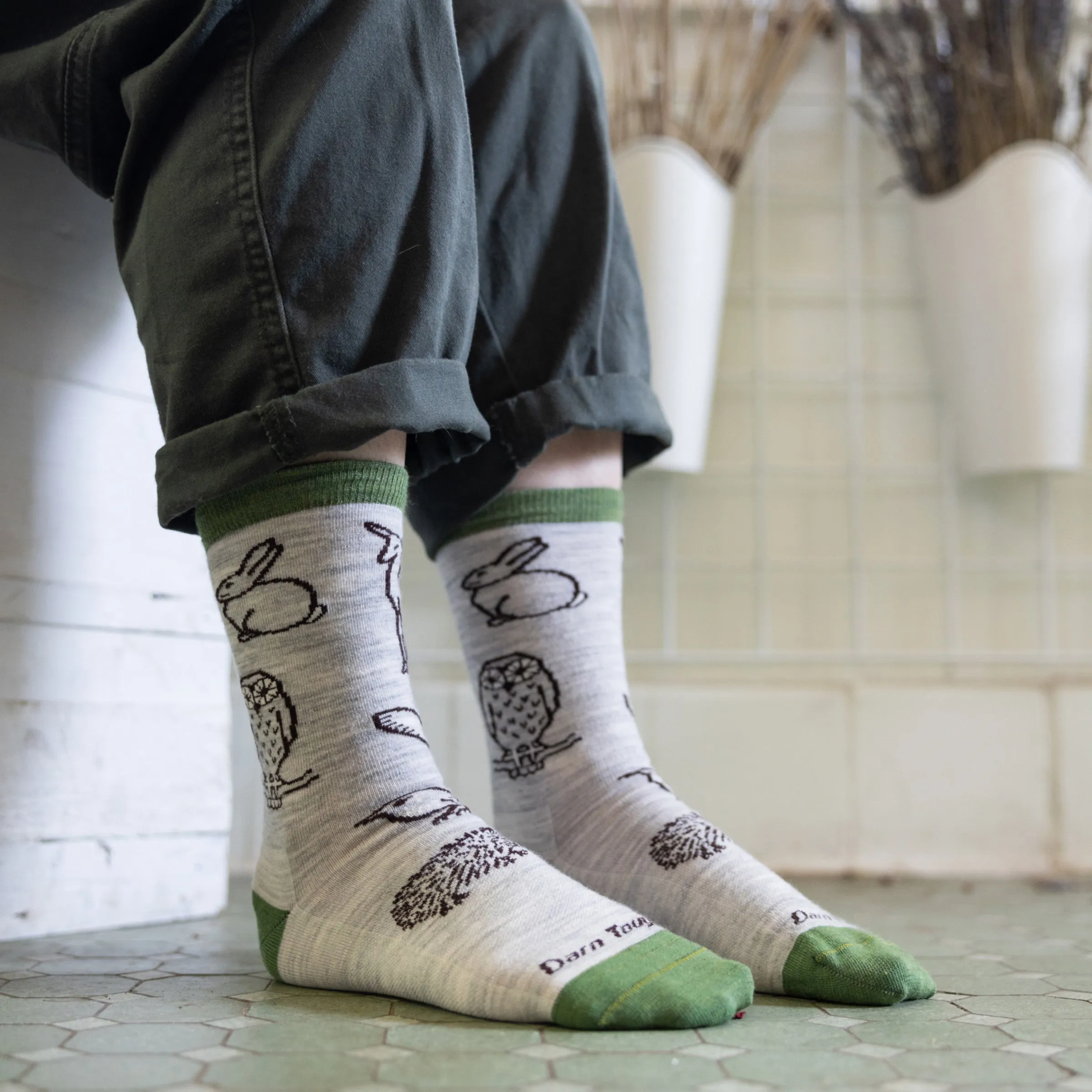 Women's Woodland Creatures Crew Lightweight Lifestyle Sock-Last Chance sold by Darn Tough Vermont product image thumbnail 2