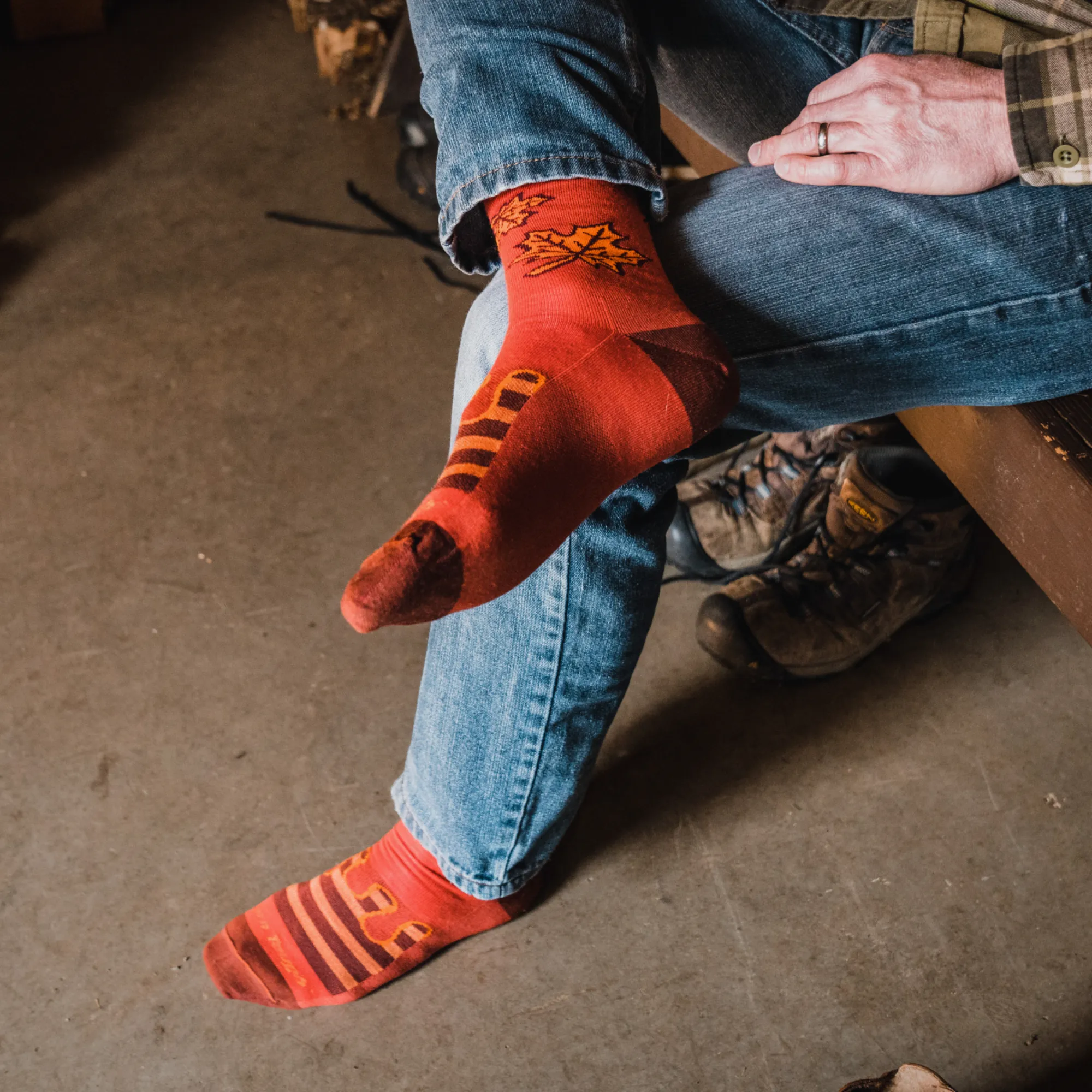 Sweet as Syrup Crew Lightweight Lifestyle Sock sold by Darn Tough Vermont product image thumbnail 5