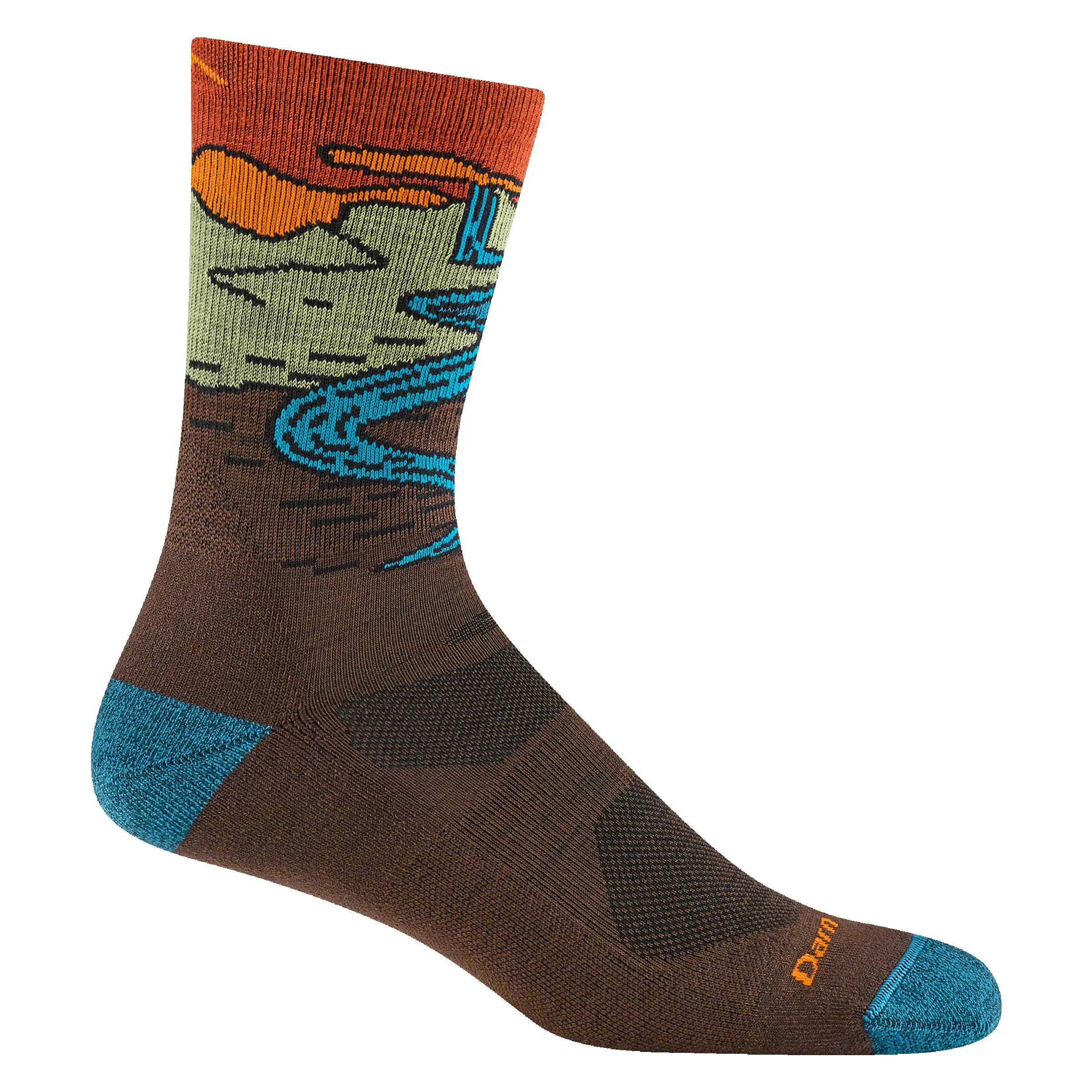 Men's Chasing Waterfalls Micro Crew Lightweight Hiking Sock sold by Darn Tough Vermont product image thumbnail 5