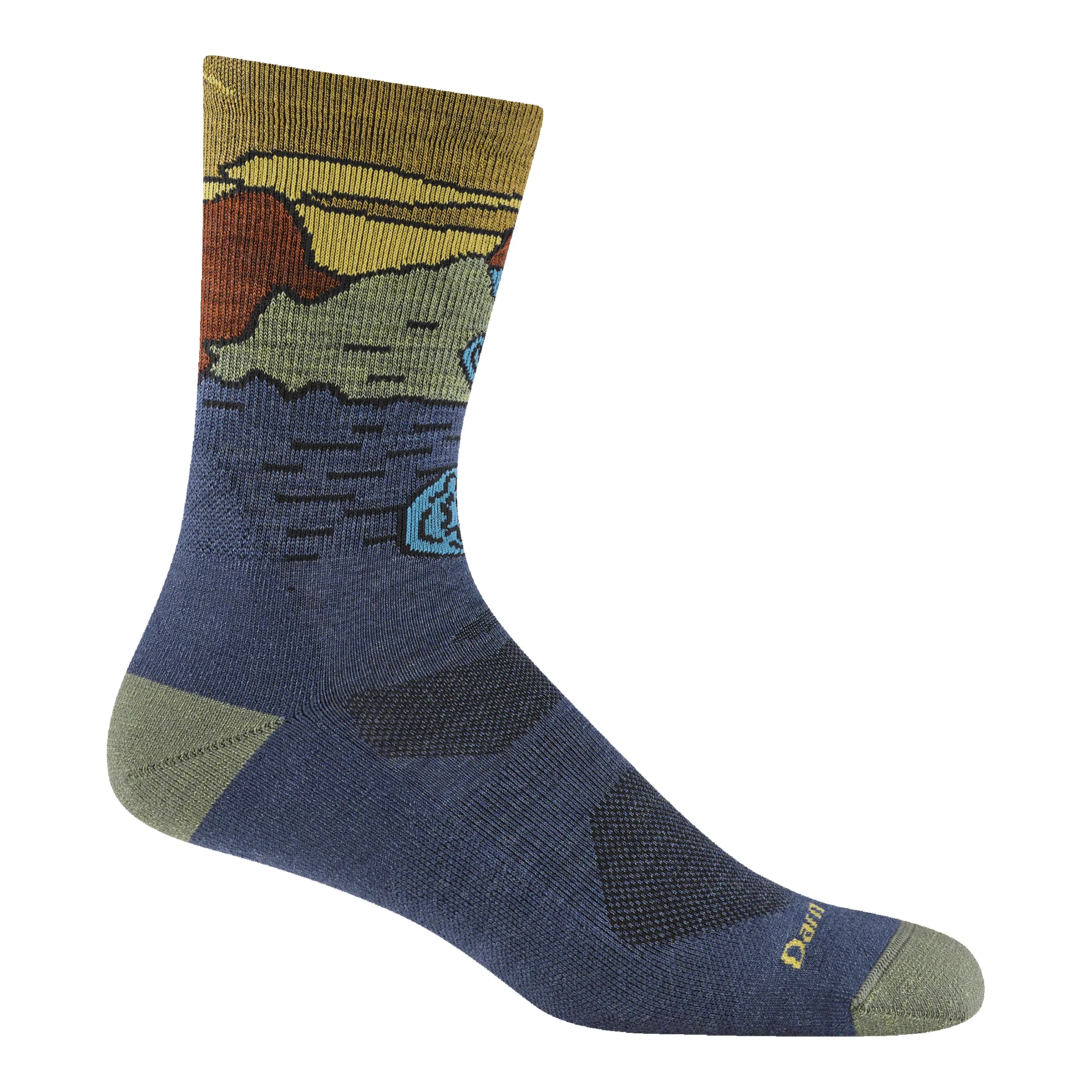 Men's Chasing Waterfalls Micro Crew Lightweight Hiking Sock sold by Darn Tough Vermont product image thumbnail 2