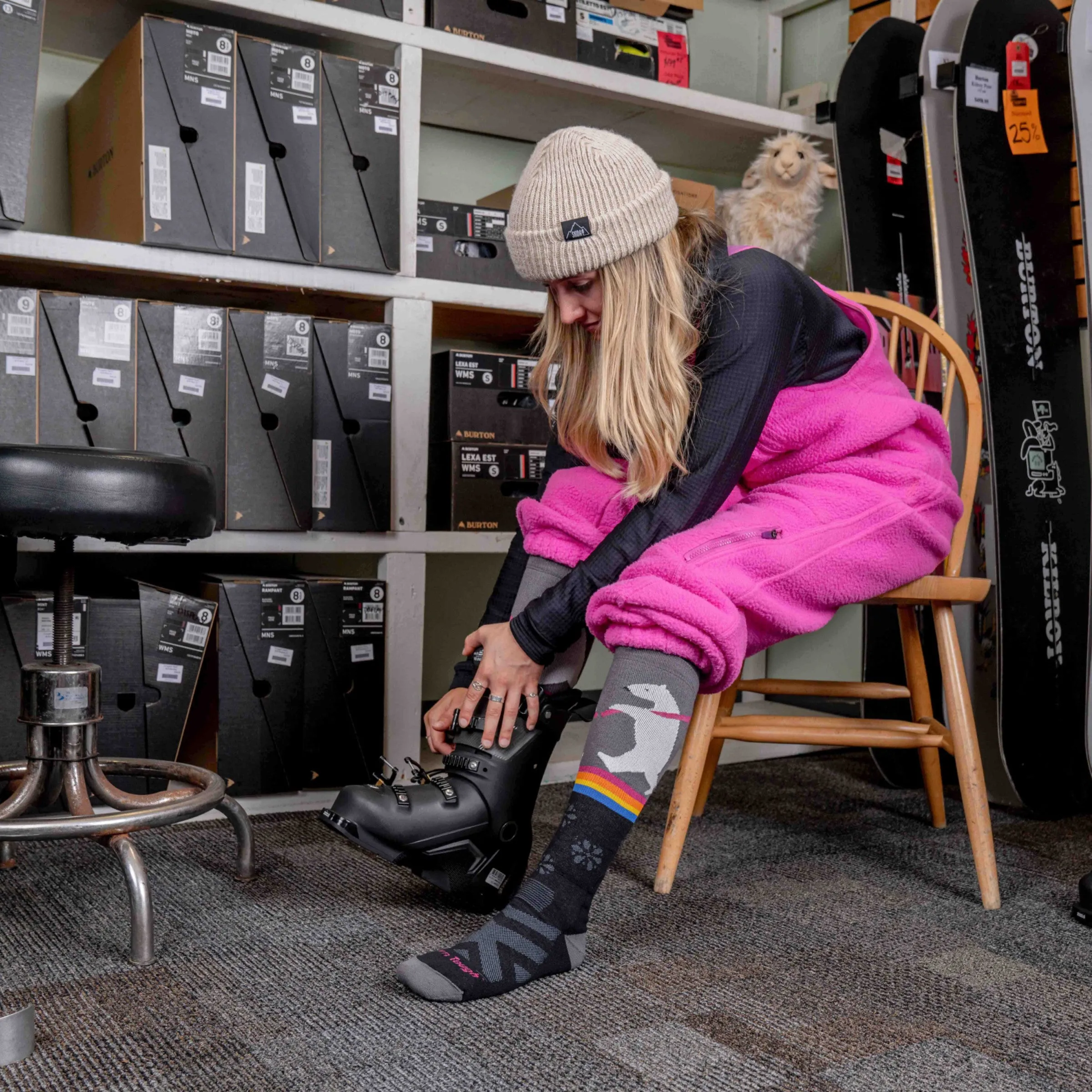 Women's Due North Over-the-Calf Midweight Ski & Snowboard Socks sold by Darn Tough Vermont product image thumbnail 2