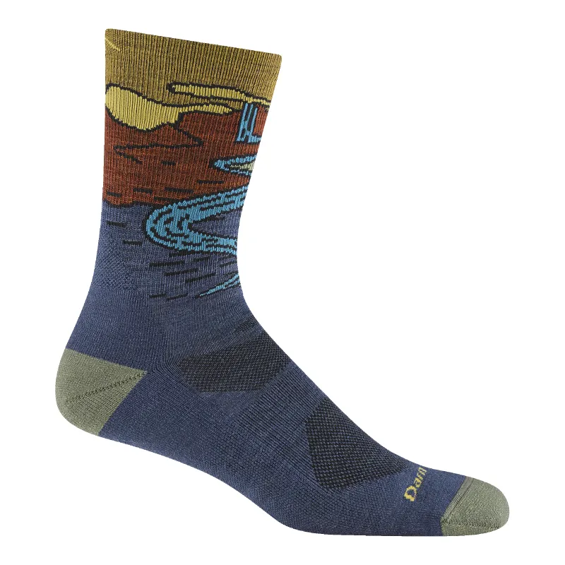Men's Chasing Waterfalls Micro Crew Lightweight Hiking Socks sold by Darn Tough Vermont