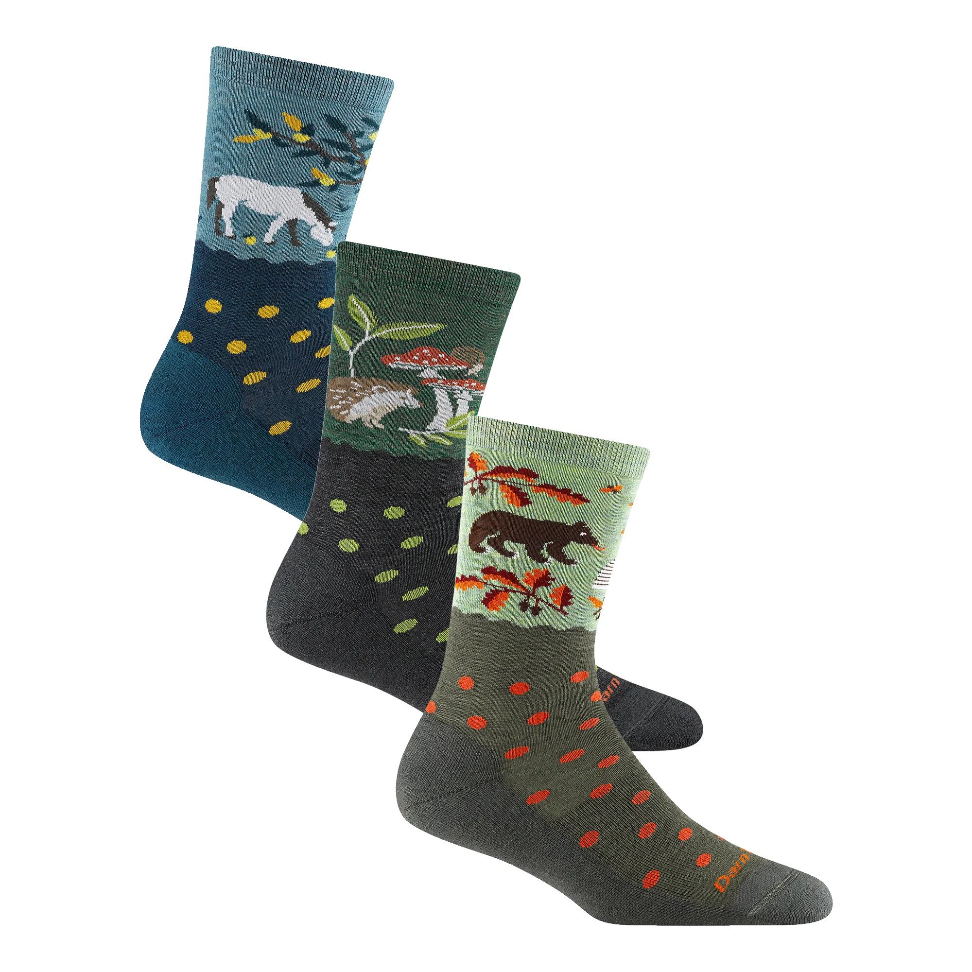 Women's Wildlife Lightweight Lifestyle Crew 3-Pack sold by Darn Tough Vermont