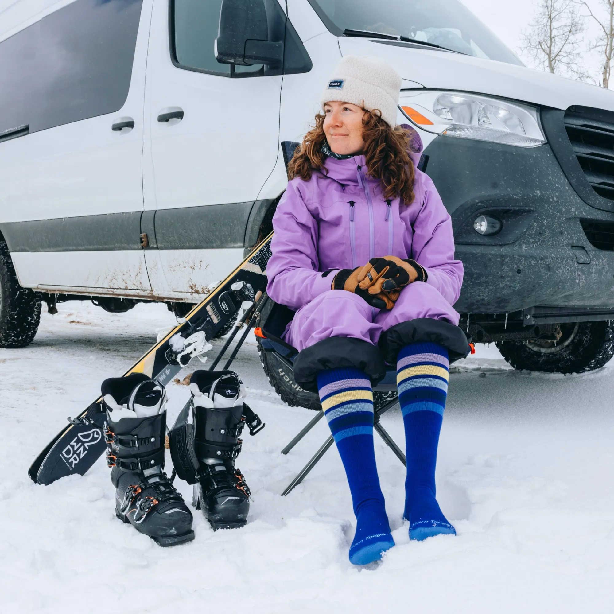 Women's Limited Edition Snowburst Over-the-Calf Midweight Ski & Snowboard Socks sold by Darn Tough Vermont product image thumbnail 2