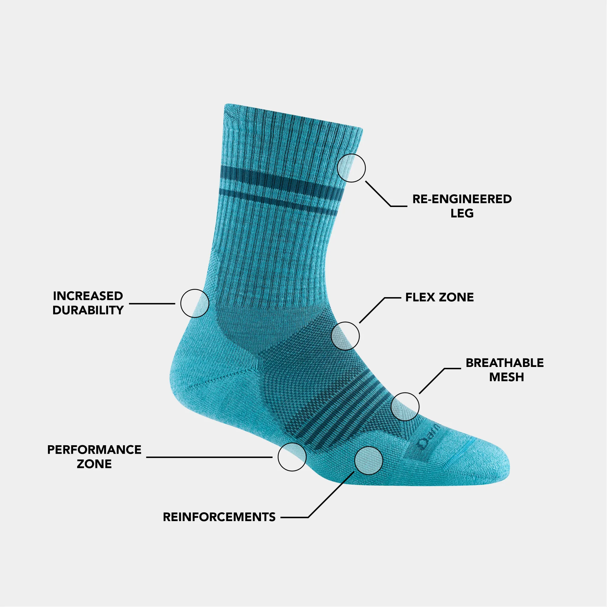 Women's Element Micro Crew Lightweight Running Sock sold by Darn Tough Vermont product image thumbnail 4