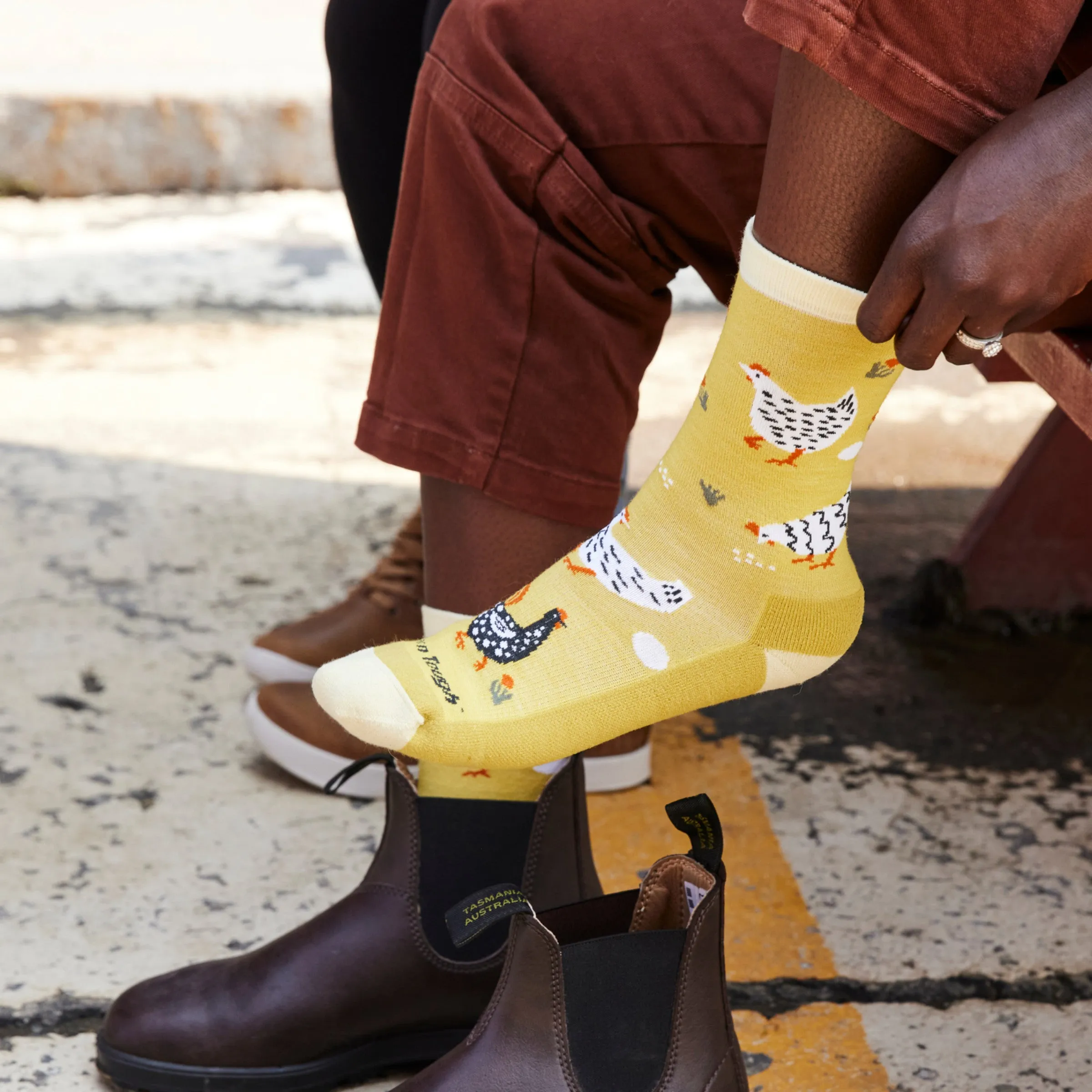 Women's Mother Clucker Crew Lightweight Lifestyle Sock sold by Darn Tough Vermont product image thumbnail 2