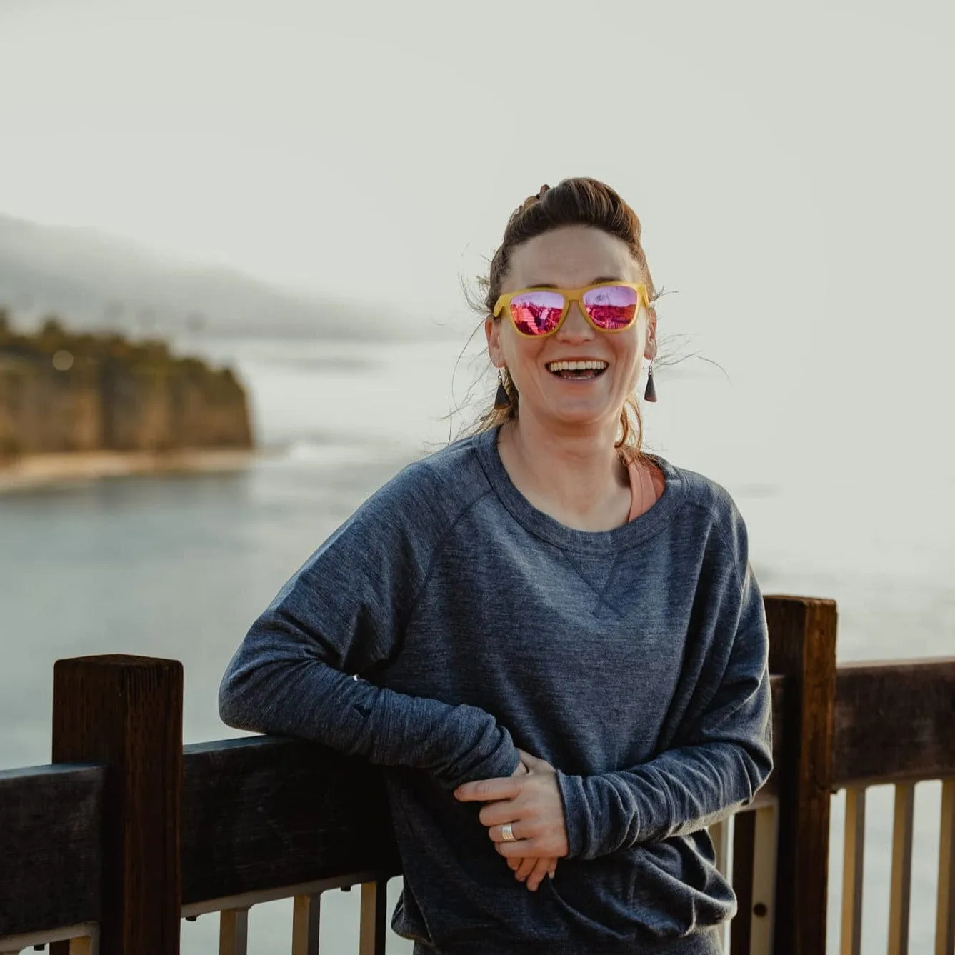 Women's Natural Tencel Merino Wool Crew Sweatshirt sold by Ridge Merino product image thumbnail 5