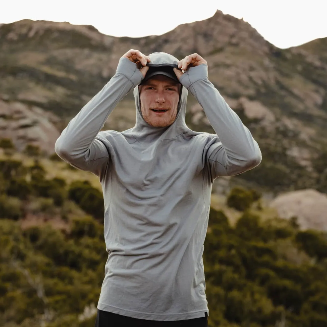 Men's Pursuit Ultralight Merino Hoodie sold by Ridge Merino product image thumbnail 5