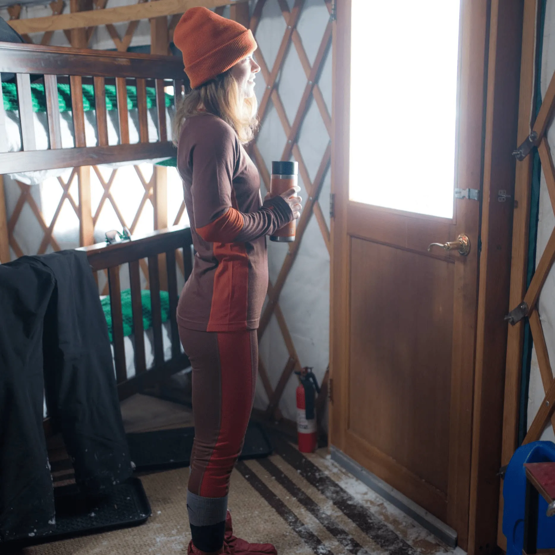 Women's Inversion Colorblock Merino Wool Base Layer Leggings sold by Ridge Merino product image thumbnail 4