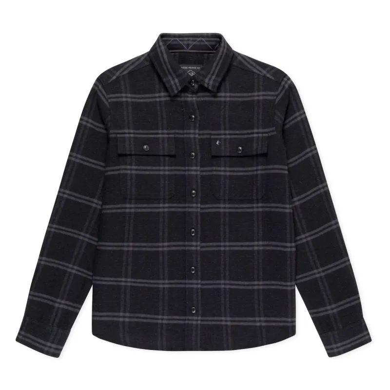 Women's Treeline Flannel Overshirt sold by Ridge Merino