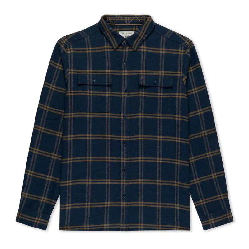 Men's Treeline Flannel Overshirt sold by Ridge Merino