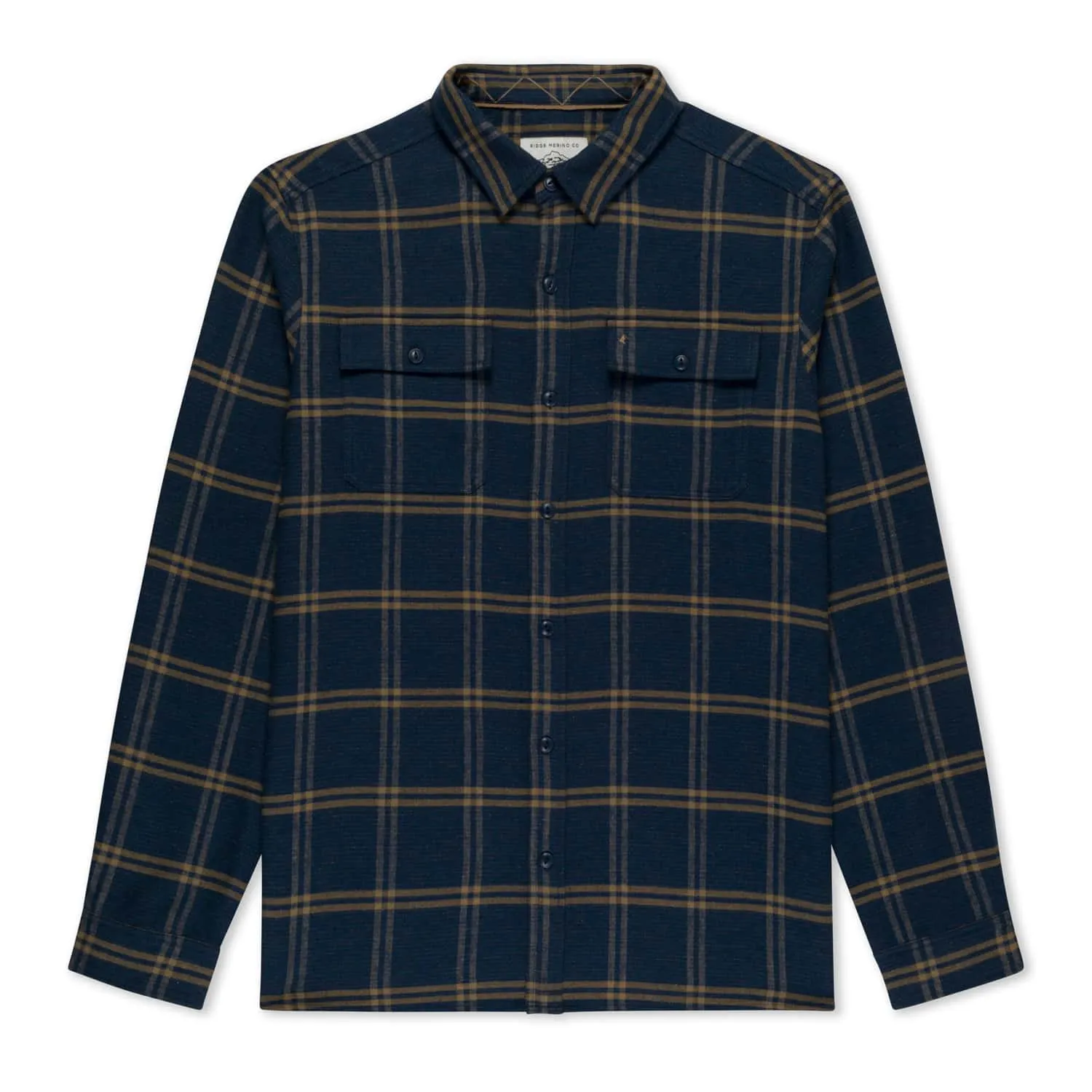 Men's Treeline Flannel Overshirt sold by Ridge Merino