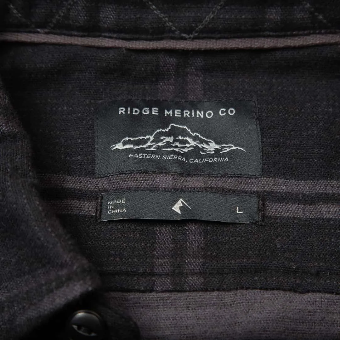 Men's Treeline Flannel Overshirt sold by Ridge Merino product image thumbnail 5