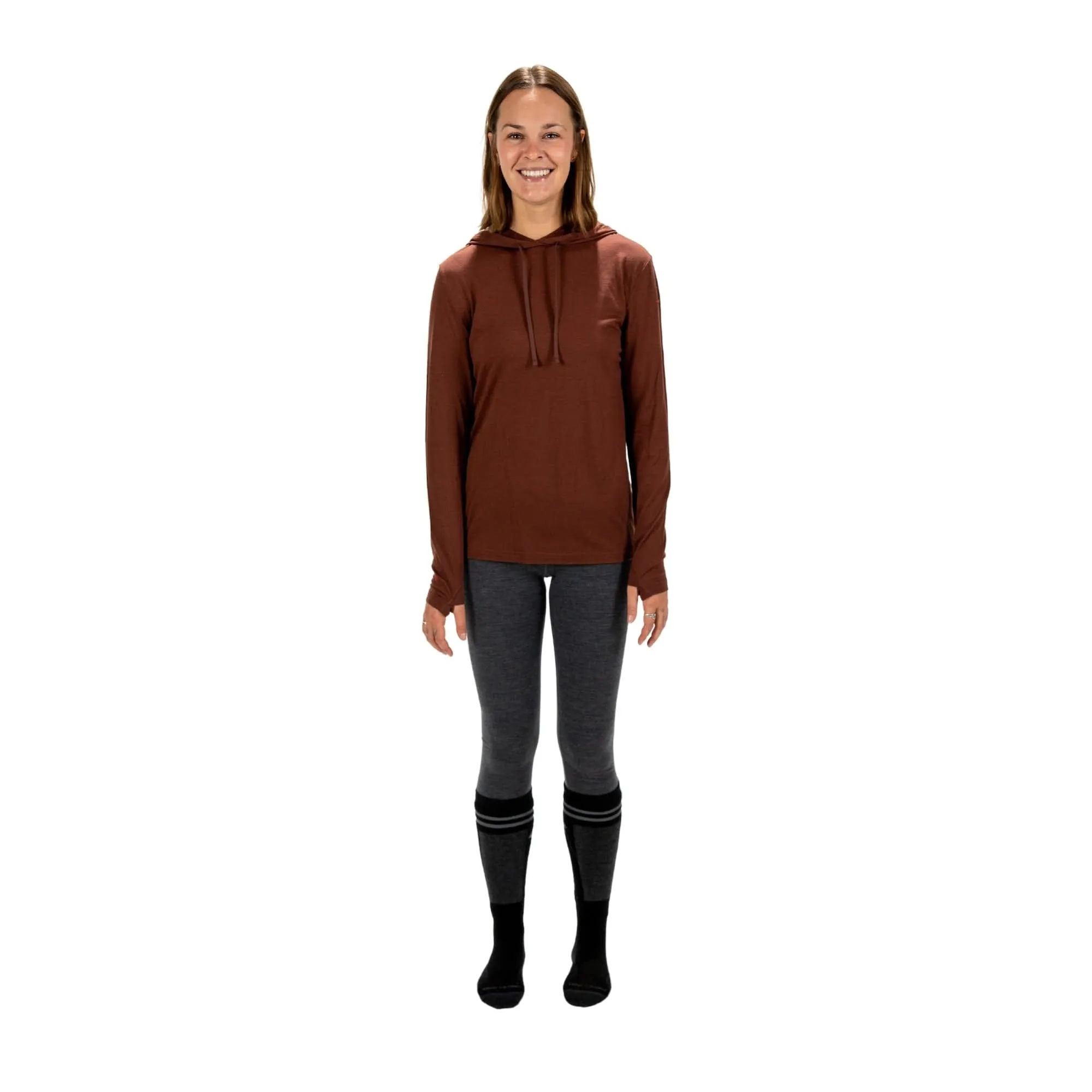 CLEARANCE Women's Solstice Lightweight Wool Hoodie (XS) sold by Ridge Merino product image thumbnail 2