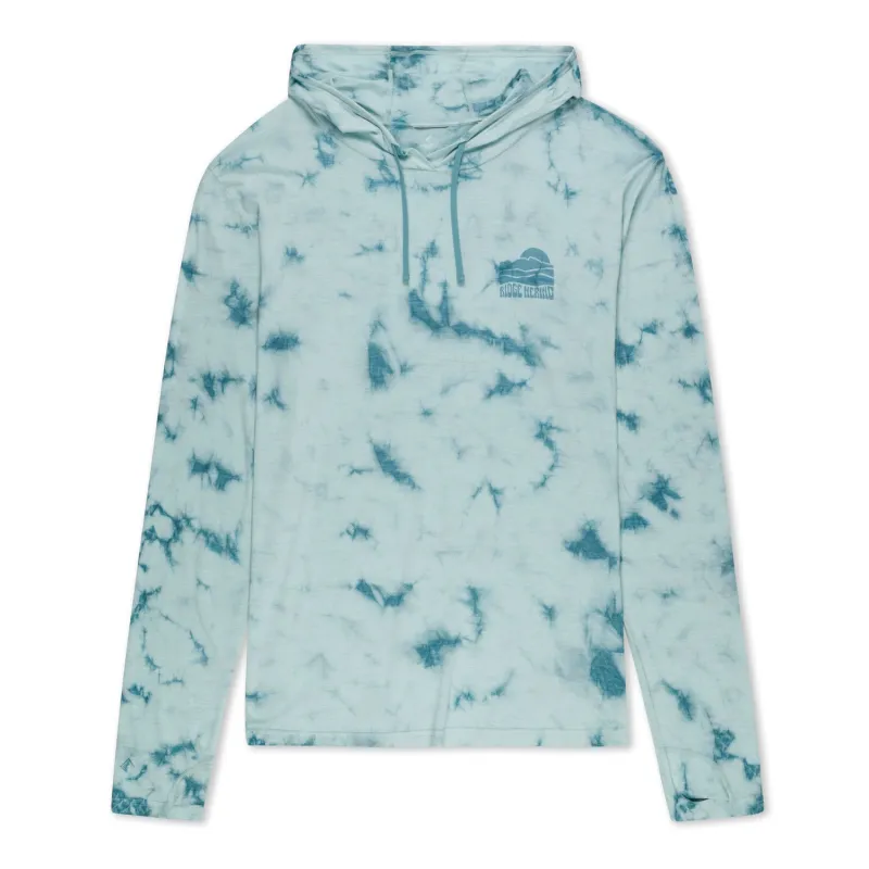 Men's Solstice Tie-Dye Lightweight Pullover Hoodie sold by Ridge Merino