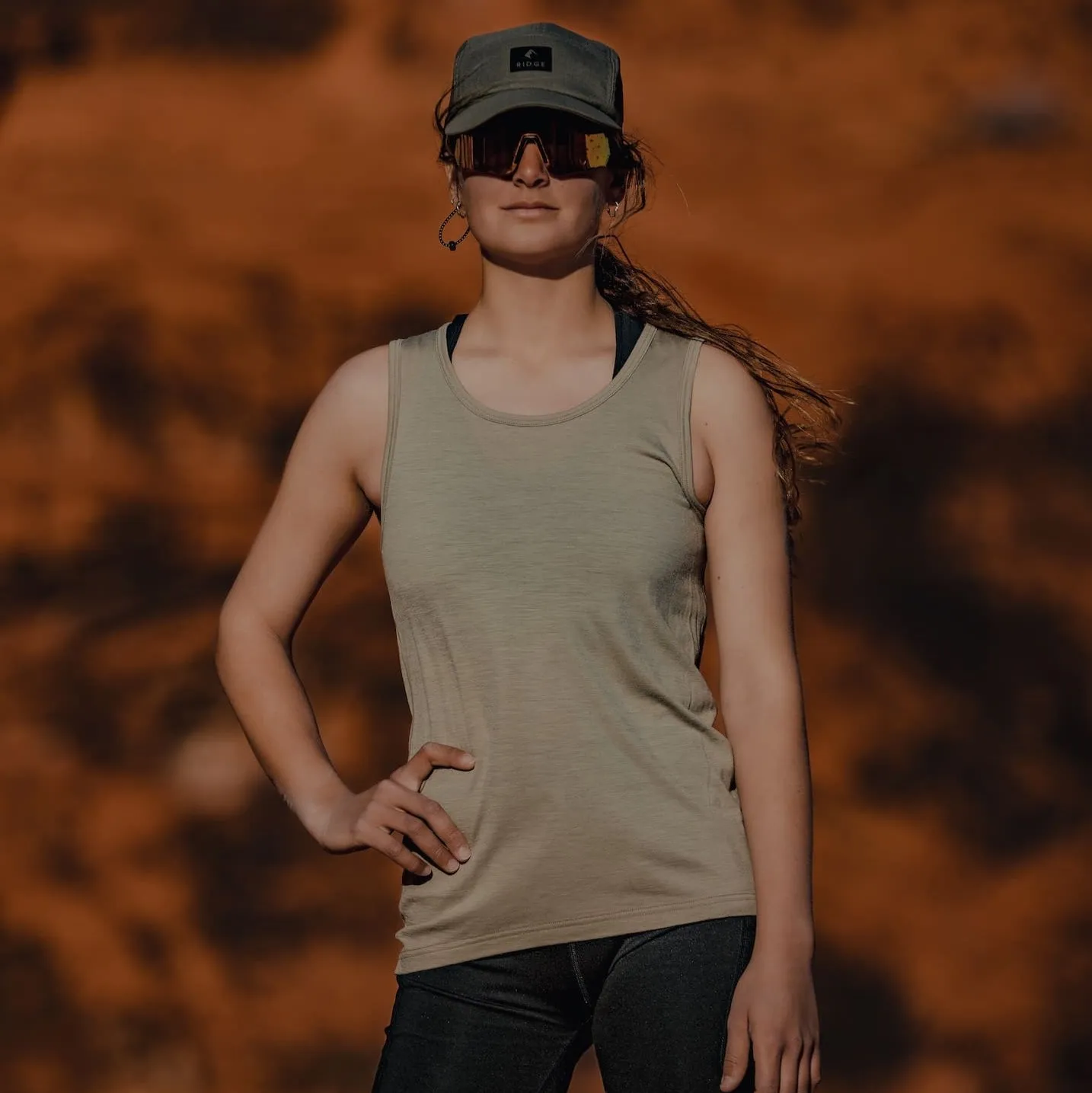 Women's Wander Merino Wool Tank Top sold by Ridge Merino product image thumbnail 2