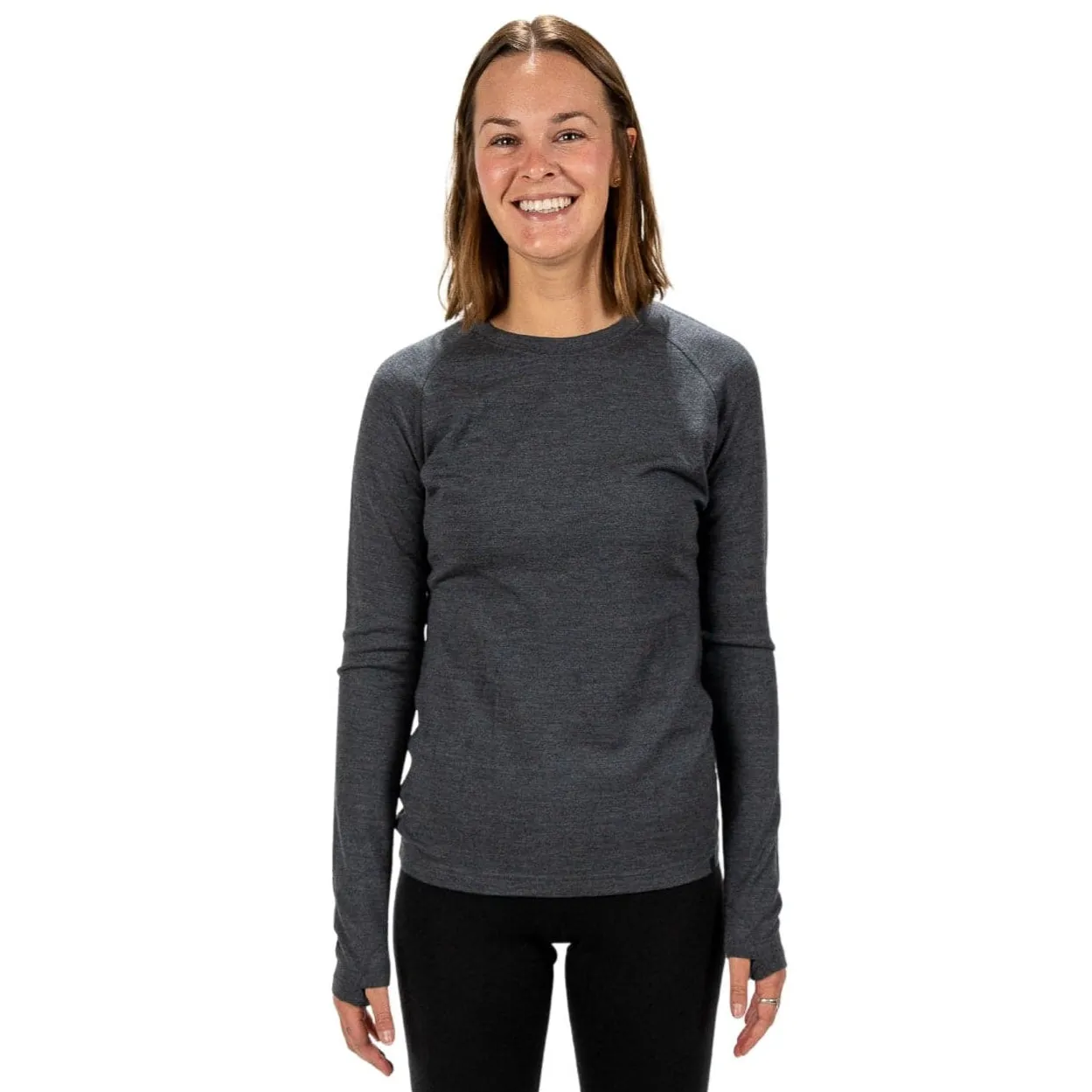 Women's Inversion Heavyweight Crew Merino Wool Base Layer Shirt (XL) sold by Ridge Merino product image thumbnail 4