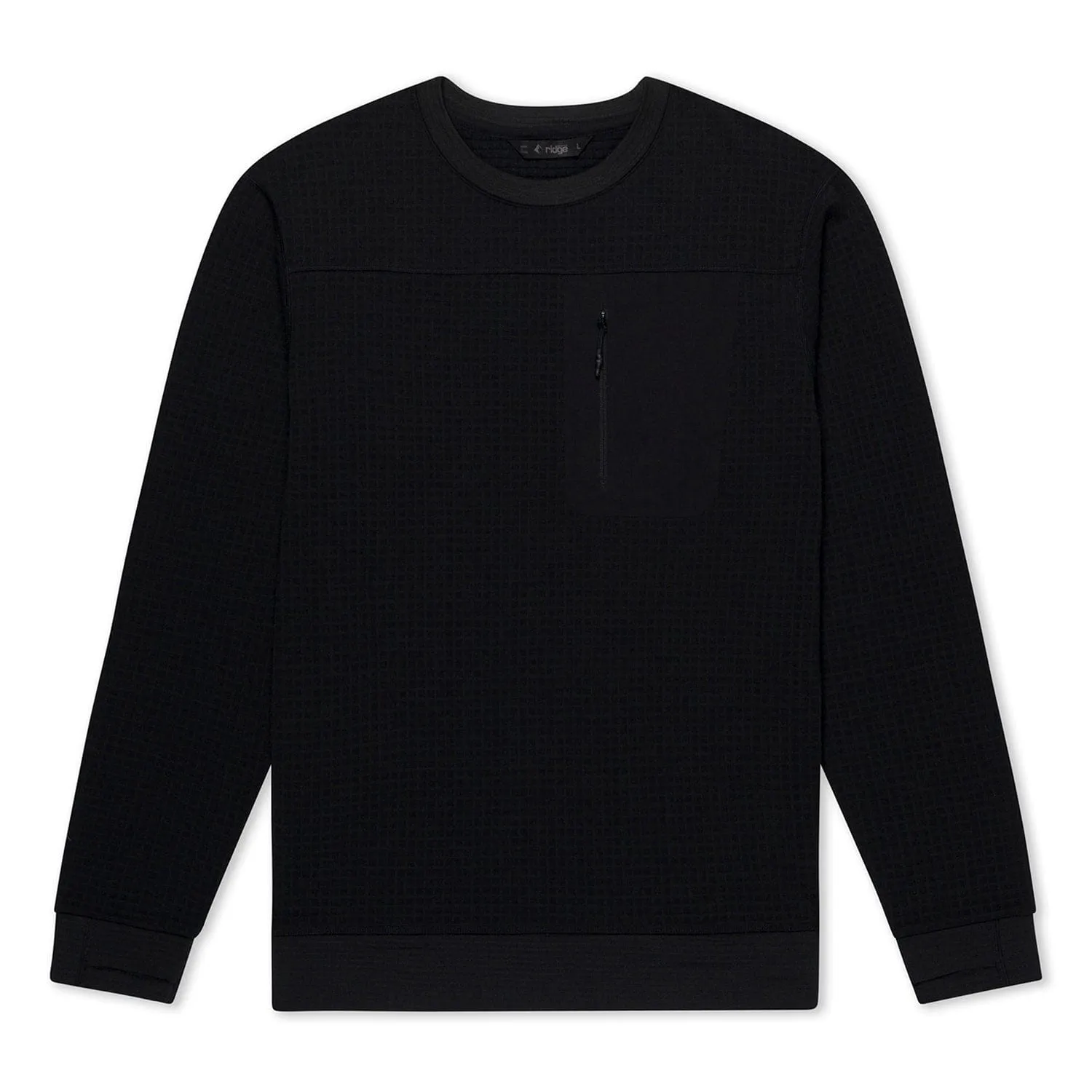 Men's Cloudripper Merino Grid Fleece Crew Pullover sold by Ridge Merino product image thumbnail 3