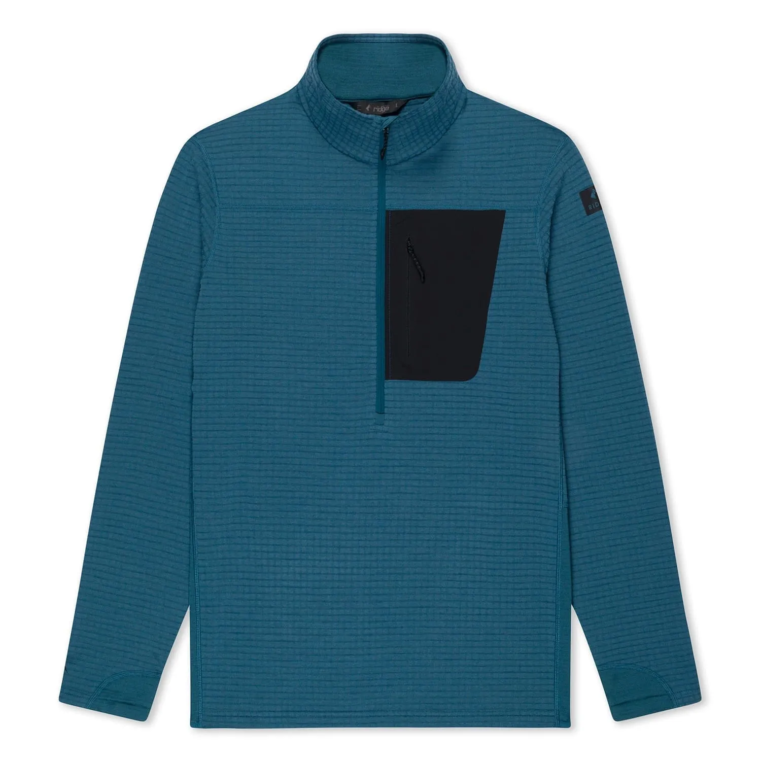 Men's Cloudripper Merino Grid Fleece Half Zip Pullover sold by Ridge Merino