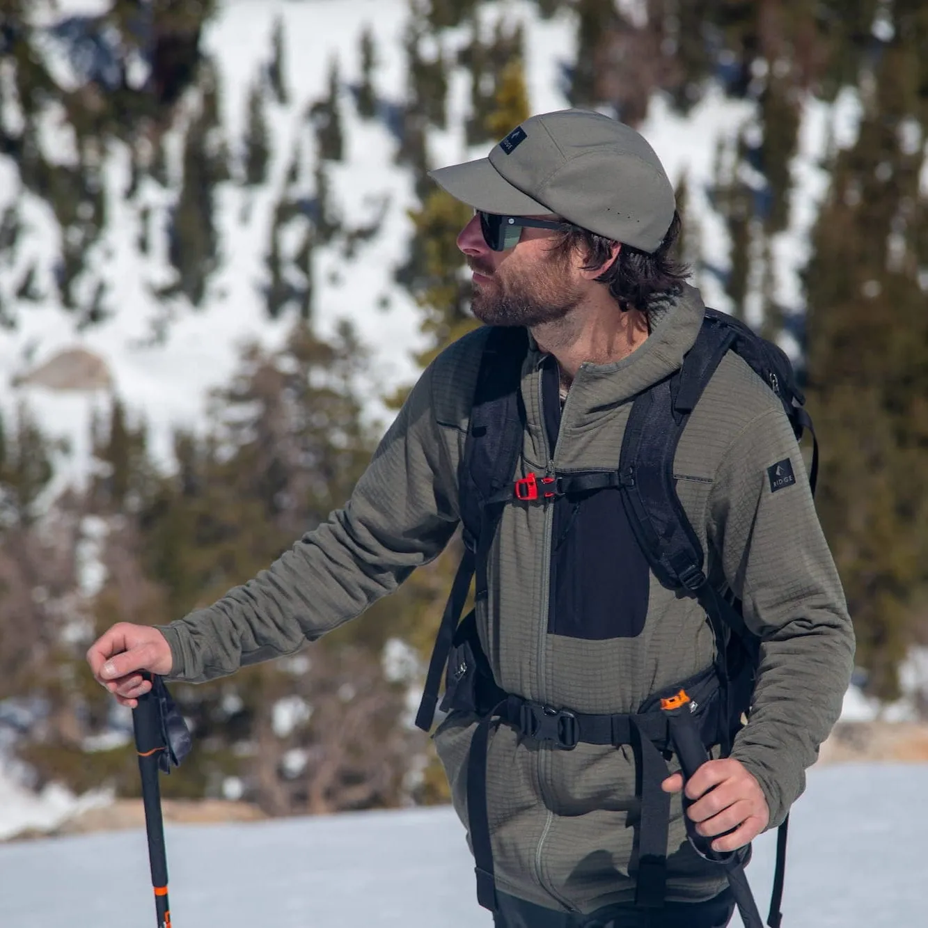 Men's Cloudripper Merino Grid Fleece Full Zip Jacket sold by Ridge Merino product image thumbnail 2