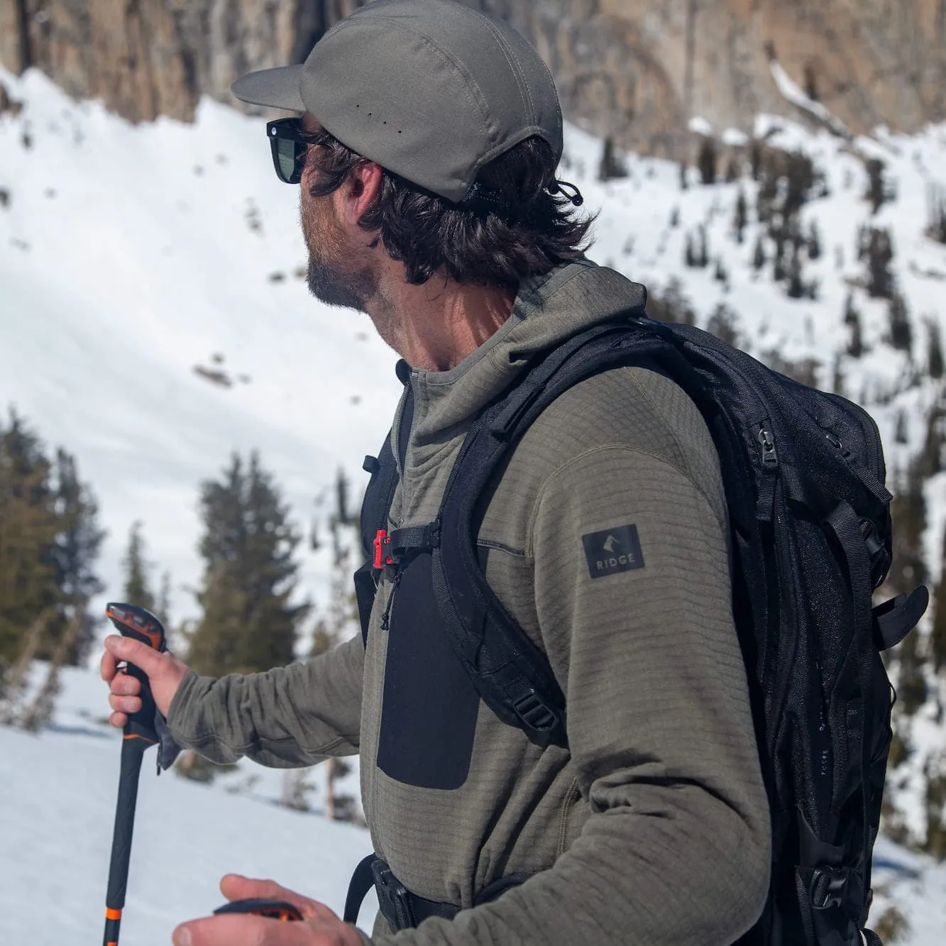 Men's Cloudripper Merino Grid Fleece Full Zip Jacket sold by Ridge Merino product image thumbnail 5