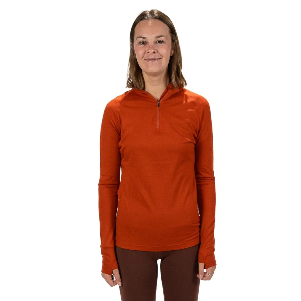 CLEARANCE Women's Aspect Quarter Zip Midweight Merino Wool Long Sleeve Shirt sold by Ridge Merino product image thumbnail 2