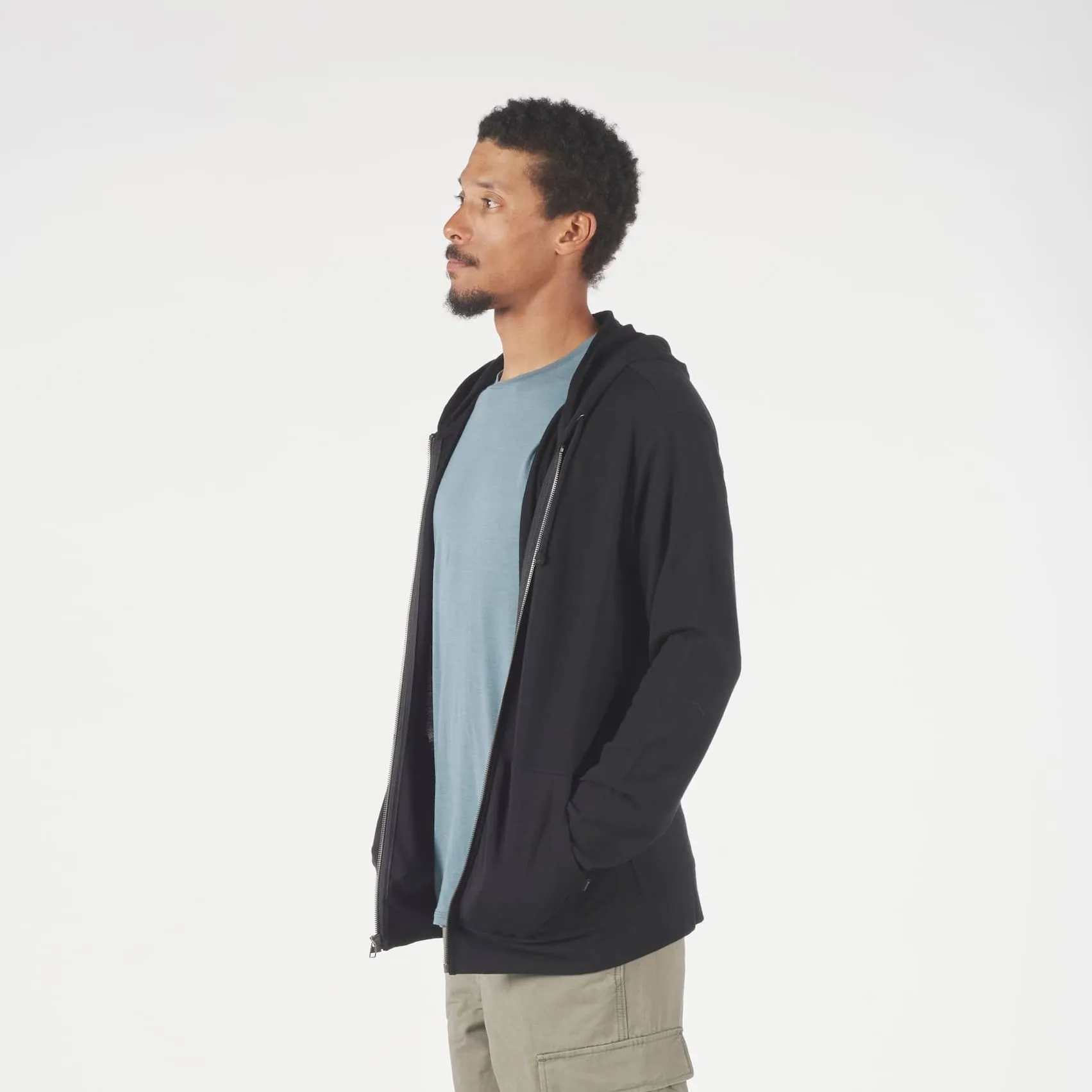 Men's Traveler Merino Full Zip Hoodie sold by Ridge Merino product image thumbnail 2