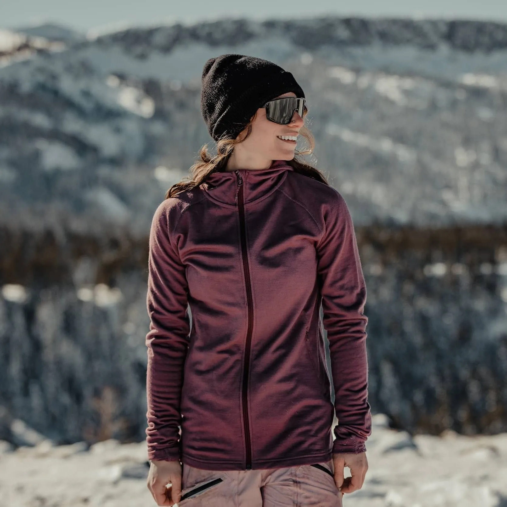CLEARANCE Women's Hyde Merino Wool Hoodie Full Zip sold by Ridge Merino product image thumbnail 2