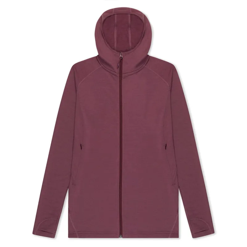 CLEARANCE Women's Hyde Merino Wool Hoodie Full Zip made by Ridge Merino