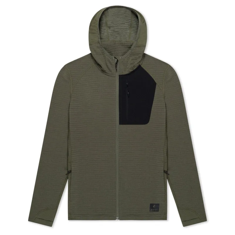 CLEARANCE Women's Cloudripper Merino Grid Fleece Full Zip Jacket made by Ridge Merino