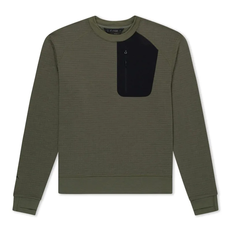 CLEARANCE Women's Cloudripper Merino Grid Fleece Crew Pullover made by Ridge Merino