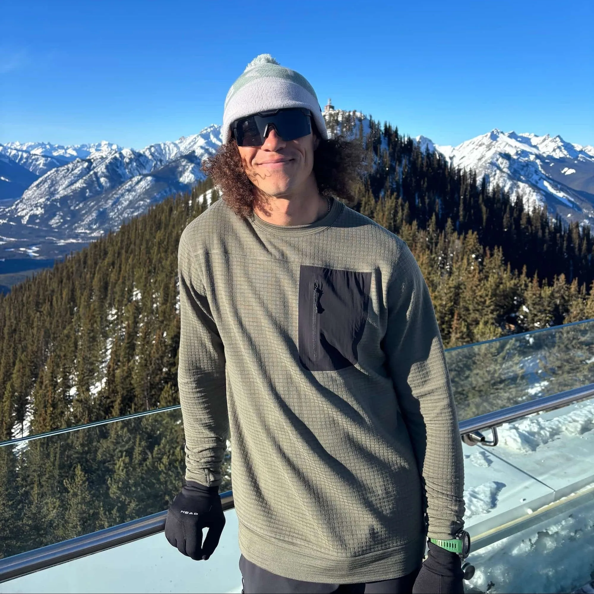 CLEARANCE Men's Cloudripper Merino Grid Fleece Crew Pullover sold by Ridge Merino product image thumbnail 5