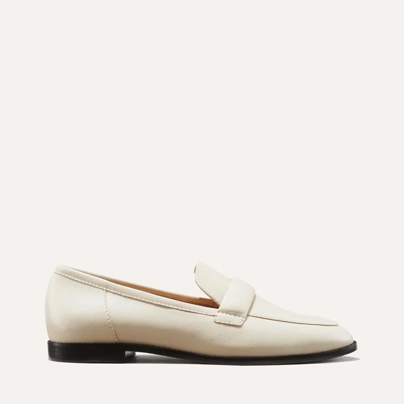 The Andie Loafer - Ecru Nappa sold by Margaux
