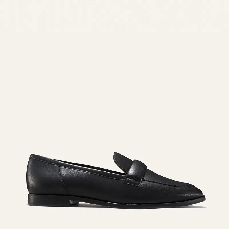 The Andie Loafer - Black Nappa sold by Margaux