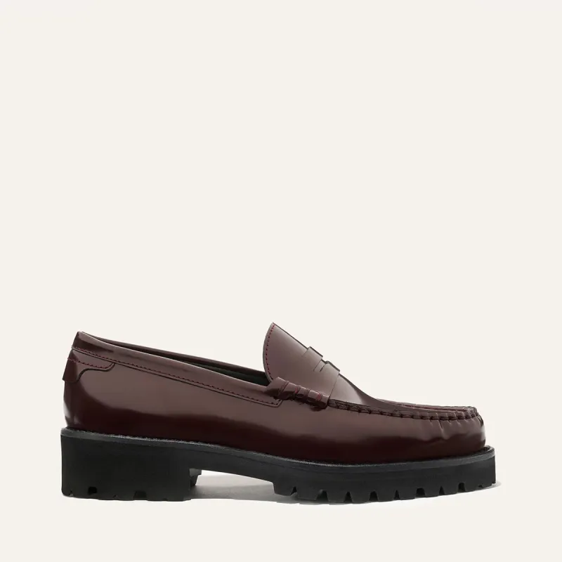 The Louisa Loafer - Burgundy Calf sold by Margaux