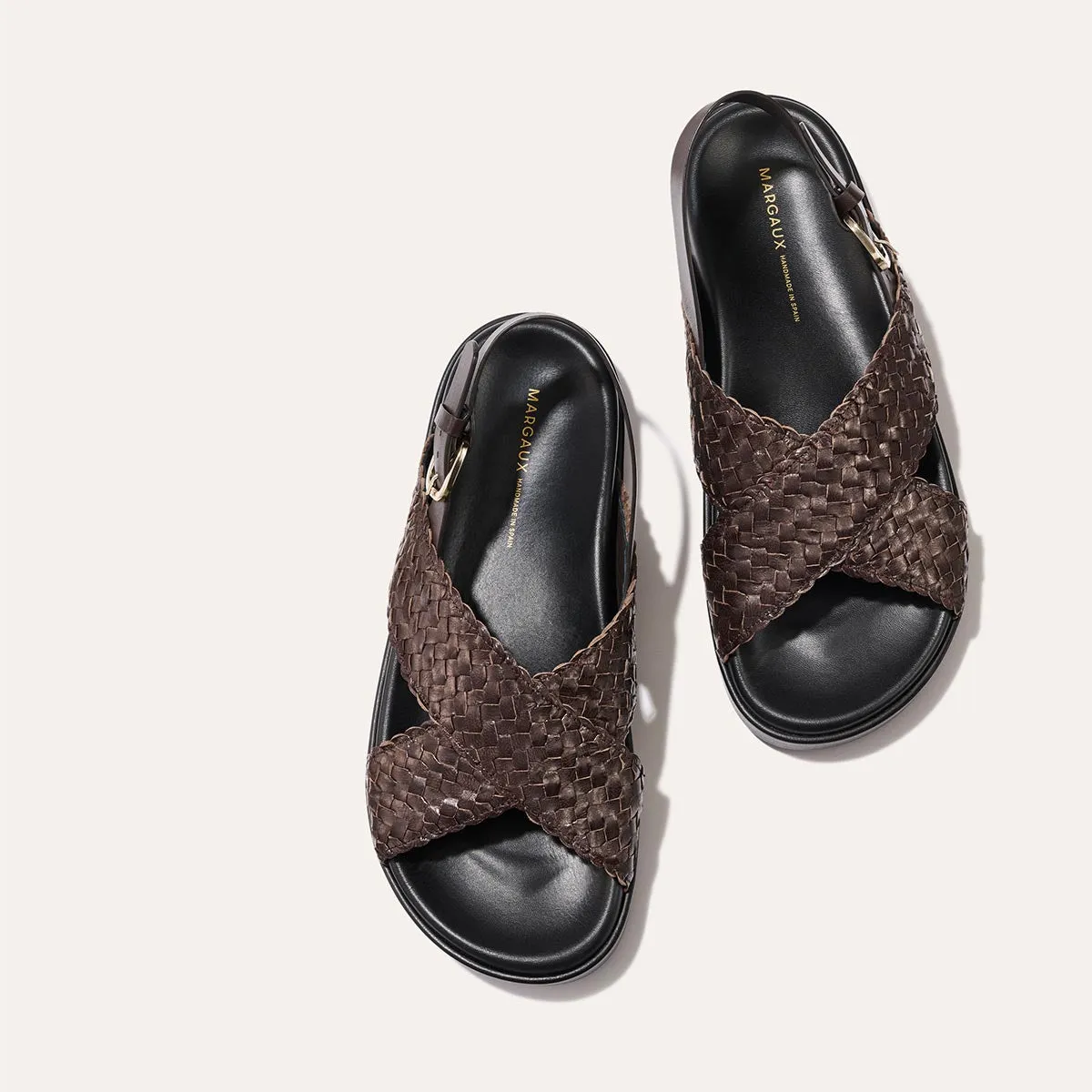 The Petra Sandal - Espresso Woven Leather sold by Margaux product image thumbnail 5