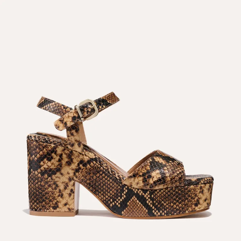 The Bardi - Camel Python Embossed sold by Margaux