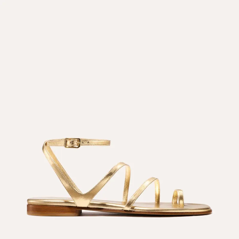 The Positano Sandal - Gold Nappa sold by Margaux