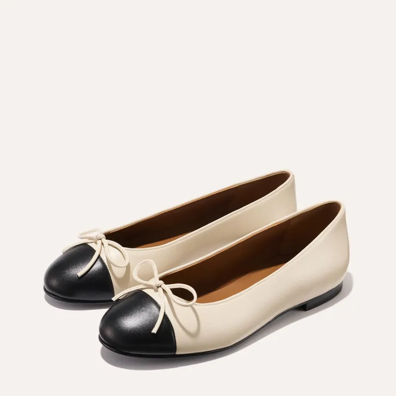 The Demi - Ecru and Black Nappa sold by Margaux