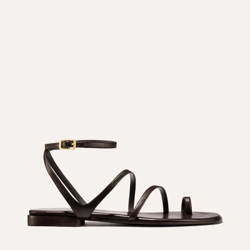 The Positano Sandal - Espresso Nappa sold by Margaux