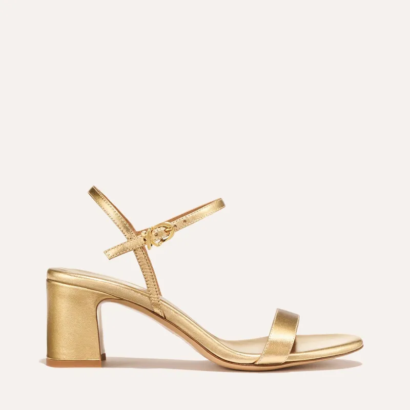 The Cleo Sandal - Gold Nappa sold by Margaux