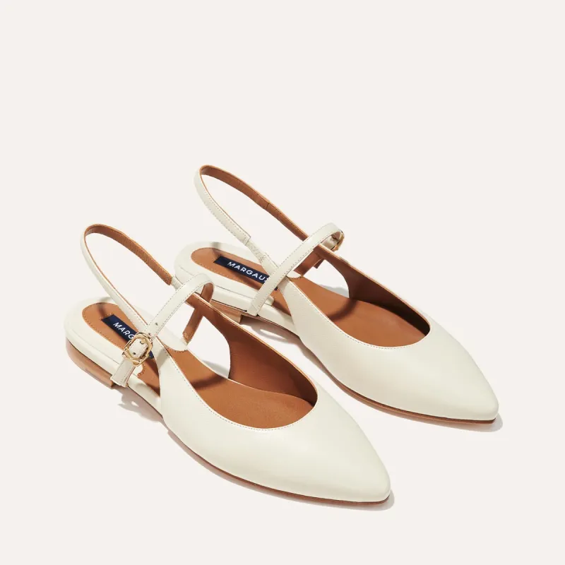 The Crosby Sling - Ecru Nappa sold by Margaux