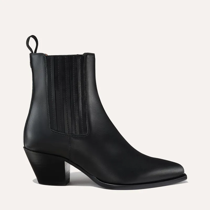 The Agnes Boot - Black Calf sold by Margaux
